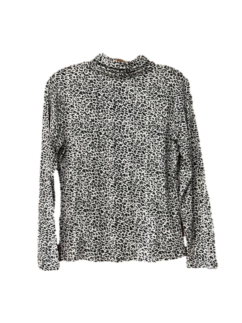Michelle Nicole Shirt Long Sleeve Leopard Top Size Large